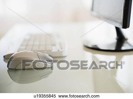 Desk with computer equipment View Large Photo Image Stock Photography - Desk with computer equipment. Fotosearch