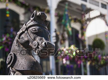 Horse statue in front of old building View Large Photo Image Stock Photo - Horse statue in front of old building. Fotosearch