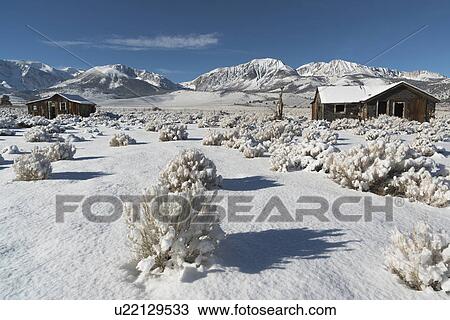 Stock Image - Mono Lake, View at old homestead . Fotosearch