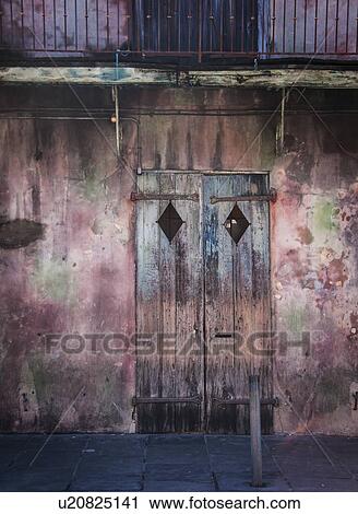 Old building with closed door View Large Photo Image Stock Image - Old building with closed door. Fotosearch