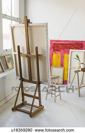 Stock Image - Painter's studio. Fotosearch