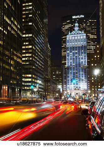 Stock Photography - Park Avenue at night. Fotosearch