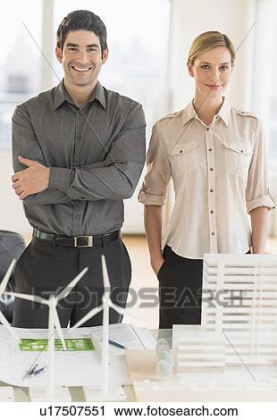Portrait of architects in office View Large Photo Image Stock Image - Portrait of architects in office. Fotosearch