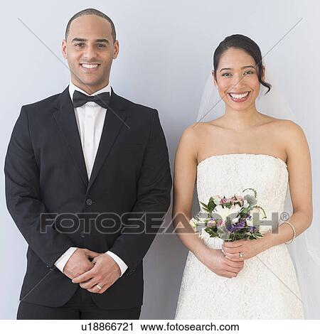 Portrait of bride and groom View Large Photo Image Stock Image - Portrait of bride and groom. Fotosearch