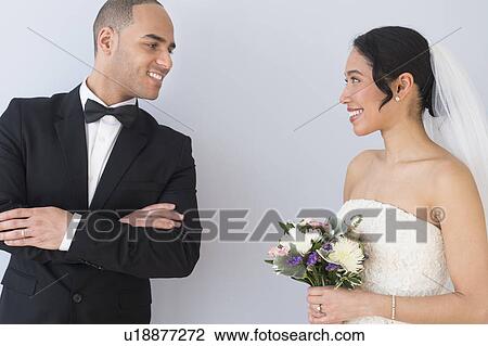 Portrait of bride and groom View Large Photo Image Stock Image - Portrait of bride and groom. Fotosearch