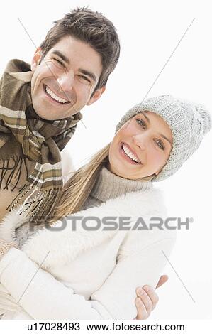 Portrait of couple in winter clothing View Large Photo Image Stock Image - Portrait of couple in winter clothing. Fotosearch