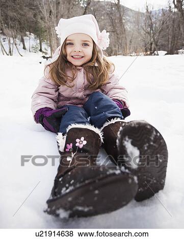 Stock Photo - Portrait of Girl (2-3) toothy smiling to camera. Fotosearch
