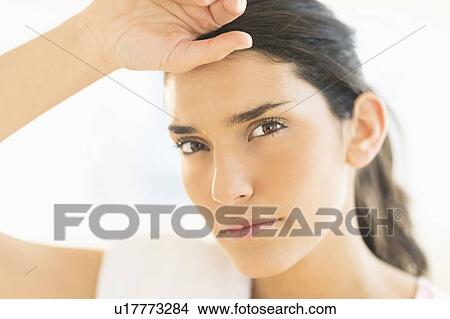 Picture - Portrait of tired woman. Fotosearch