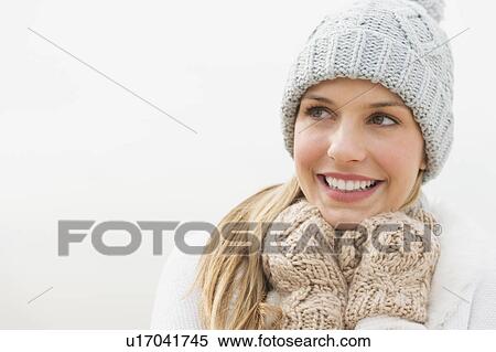 Portrait of woman in winter clothing View Large Photo Image Stock Photography - Portrait of woman in winter clothing. Fotosearch