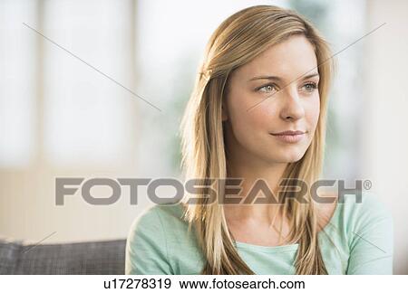 Portrait of young woman View Large Photo Image Stock Photo - Portrait of young woman. Fotosearch