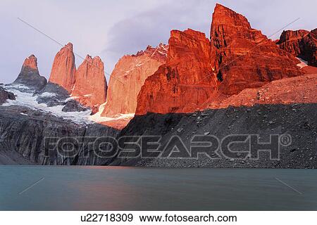 Stock Photo - Scenic view of Cordillera del Paine. Fotosearch