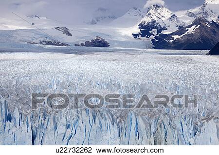 Stock Image - Scenic view of glacier. Fotosearch