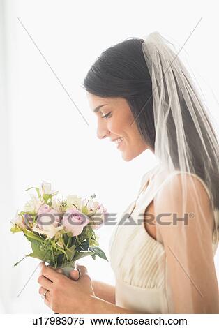 Stock Photography - Studio portrait of bride. Fotosearch