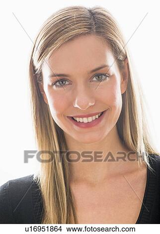 Studio portrait of young woman View Large Photo Image Picture - Studio portrait of young woman. Fotosearch