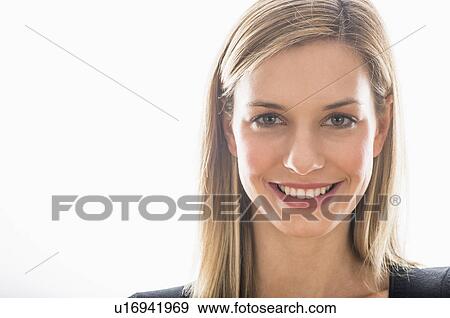 Studio portrait of young woman View Large Photo Image Stock Photo - Studio portrait of young woman. Fotosearch