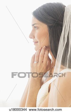 Picture - Studio shot of bride. Fotosearch