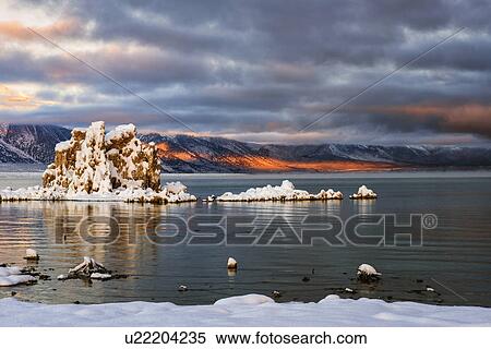 Sunrise at Mono Lake View Large Photo Image Stock Photography - Sunrise at Mono Lake. Fotosearch