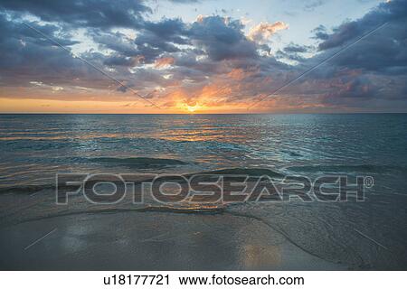 Sunset over sea View Large Photo Image Stock Image - Sunset over sea. Fotosearch
