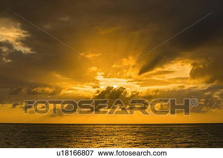 Sunset over sea View Large Photo Image Stock Photo - Sunset over sea. Fotosearch