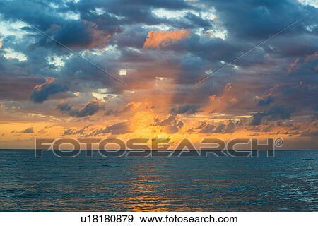 Sunset over sea View Large Photo Image Stock Photo - Sunset over sea. Fotosearch