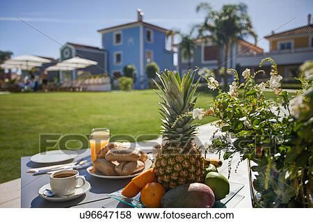Breakfast at holiday resort View Large Photo Image Stock Photo - Breakfast at holiday resort. Fotosearch