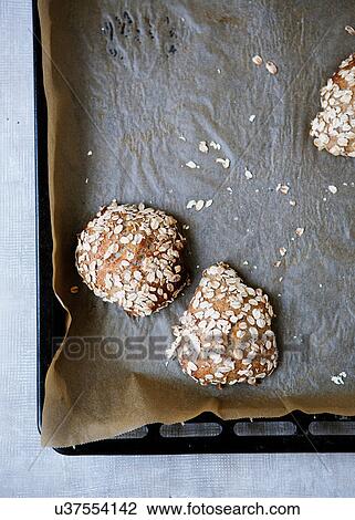 Homemade buns with oats View Large Photo Image Stock Image - Homemade buns with oats. Fotosearch
