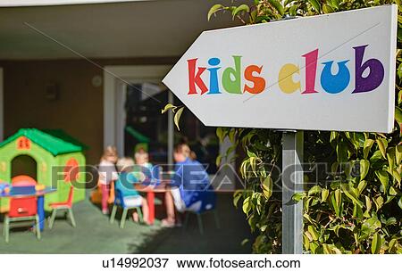 Stock Photo - Kids club at holiday resort. Fotosearch
