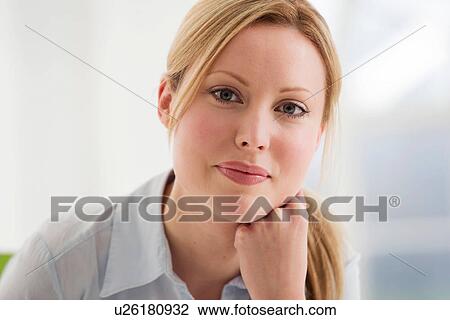 Portrait of blonde businesswoman View Large Photo Image Stock Image - Portrait of blonde businesswoman. Fotosearch