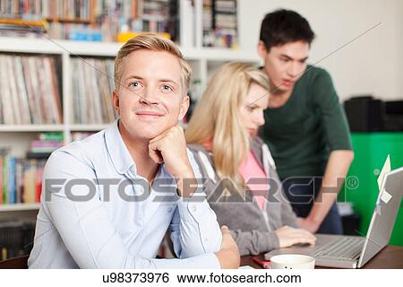 Portrait of students studying View Large Photo Image Stock Photograph - Portrait of students studying. Fotosearch
