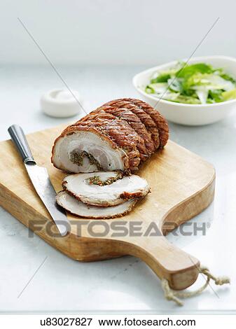Stock Photo - Roast pork loin. Fotosearch