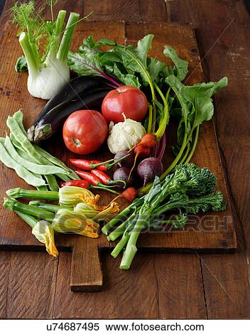 Stock Photography - Selection of fresh vegetables. Fotosearch