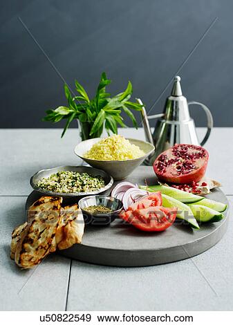 Selection of Middle Eastern ingredients View Large Photo Image Stock Photo - Selection of Middle Eastern ingredients. Fotosearch