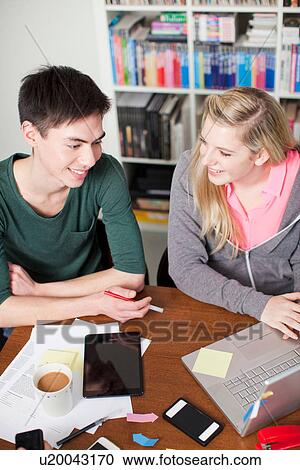 Students working on laptop, high angle View Large Photo Image Stock Image - Students working on laptop, high angle. Fotosearch