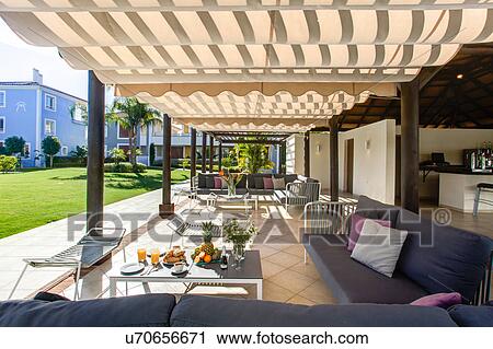 Sun terrace at holiday resort View Large Photo Image Stock Image - Sun terrace at holiday resort. Fotosearch