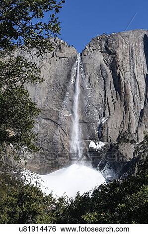 Yosemite Upper Falls, Yosemite National Park, California USA View Large Photo Image Stock Photograph - Yosemite Upper Falls, Yosemite National Park, California USA. Fotosearch