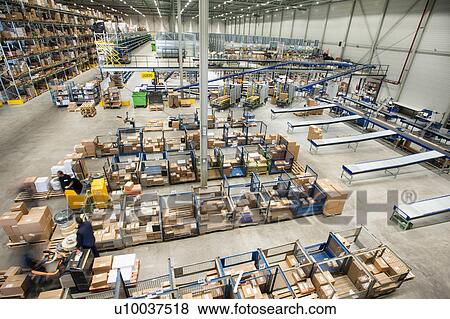 Assembled orders in distribution warehouse View Large Photo Image Stock Photo - Assembled orders in distribution warehouse. Fotosearch