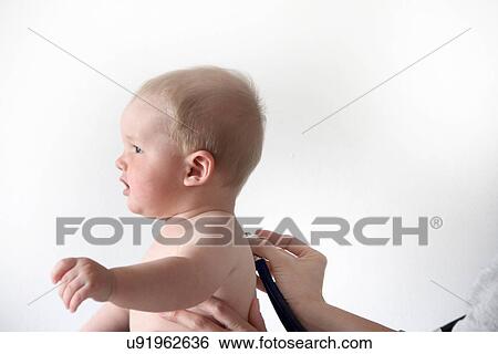 Baby boy having medical examination View Large Photo Image Stock Photograph - Baby boy having medical examination. Fotosearch