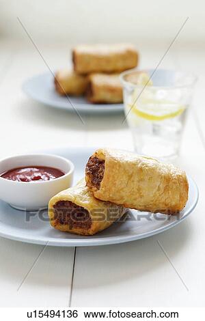 Homemade sausage rolls View Large Photo Image Stock Photograph - Homemade sausage rolls. Fotosearch