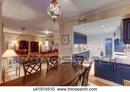 Luxury dining room in wealthy home View Large Photo Image Stock Image - Luxury dining room in wealthy home. Fotosearch