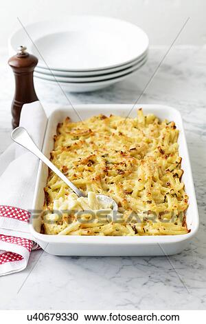 Stock Image - Macaroni pasta bake. Fotosearch