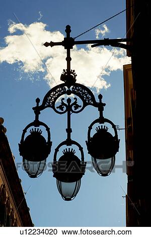Ornate street light, Barcelona, Spain View Large Photo Image Stock Image - Ornate street light, Barcelona, Spain. Fotosearch