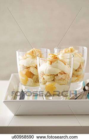 Stock Image - Parfaits in glasses. Fotosearch
