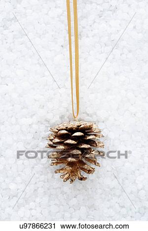 Pine cone christmas decoration View Large Photo Image Stock Image - Pine cone christmas decoration. Fotosearch