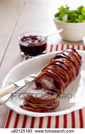 Stock Image - Pork and veal terrine. Fotosearch