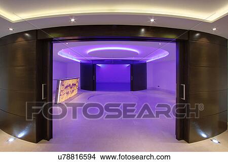 Purple lit bar in luxury villa View Large Photo Image Picture - Purple lit bar in luxury villa. Fotosearch