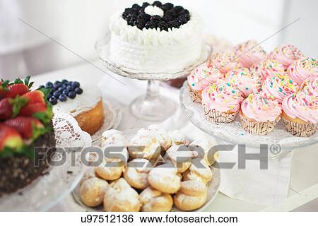 Selection of cakes View Large Photo Image Stock Photograph - Selection of cakes. Fotosearch