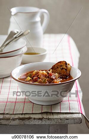 Tuscan bean soup View Large Photo Image Stock Photograph - Tuscan bean soup. Fotosearch