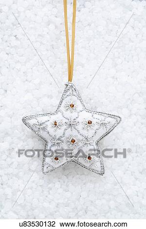 White star shaped christmas decoration View Large Photo Image Stock Image - White star shaped christmas decoration. Fotosearch