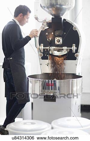 Barista with coffee machine View Large Photo Image Stock Photograph - Barista with coffee machine. Fotosearch