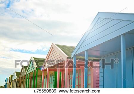 Stock Photo - Beach huts, Southwold, Suffolk, UK. Fotosearch